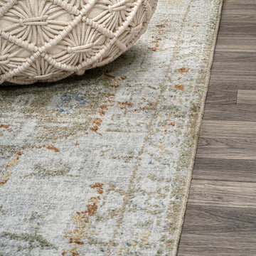 Shaemus Bohemian Medallion Low-Pile Machine-Washable Area Rug